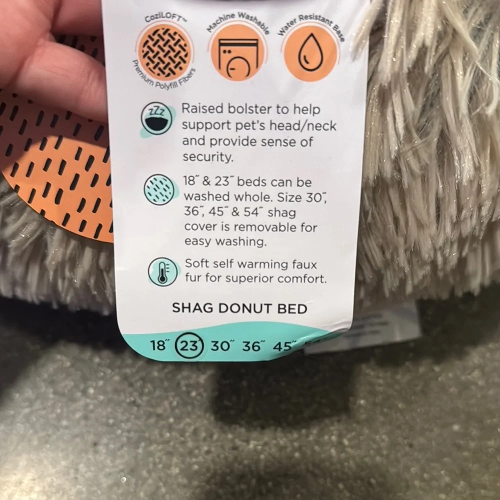Fluffy Cream Pet Bed